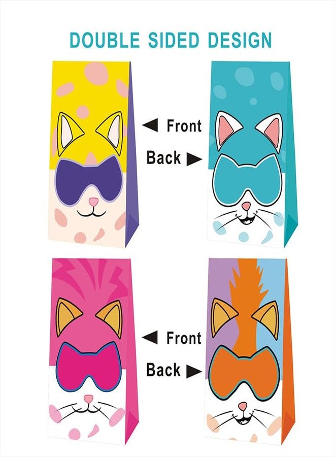 BNFUO 12pcs Super Cats Party Favor Gift Bags Goodie Bags, Super Cats Party Supplies for Kids Birthday Decorations - Image 2